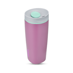SmoothSip Slider 20oz, light mauve purple body with silver and mint green accent lid